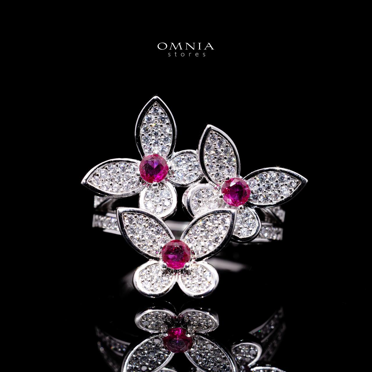 Xaila Ruby Red Luxury Bridal Full Set with High-Quality Simulated Diamonds – Rhodium Plated