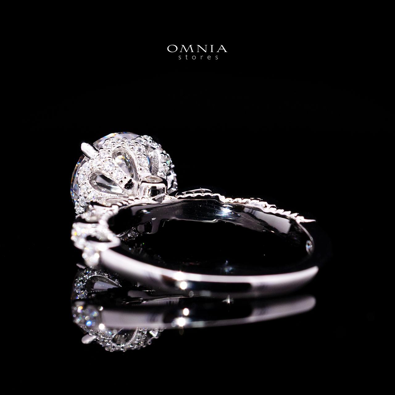 Ruffa Ring with Certified Premium Simulated Diamonds in 925 Sterling Silver