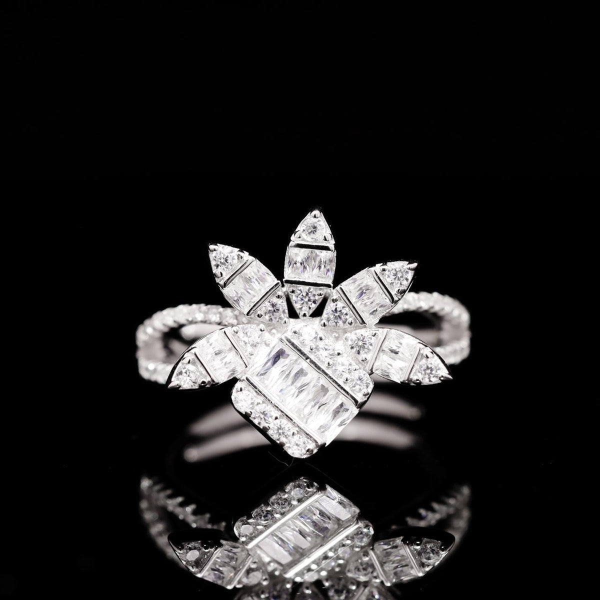 Ayanah White Luxury Bridal Full Set | 925 Sterling Silver with High-Quality Simulated Diamonds