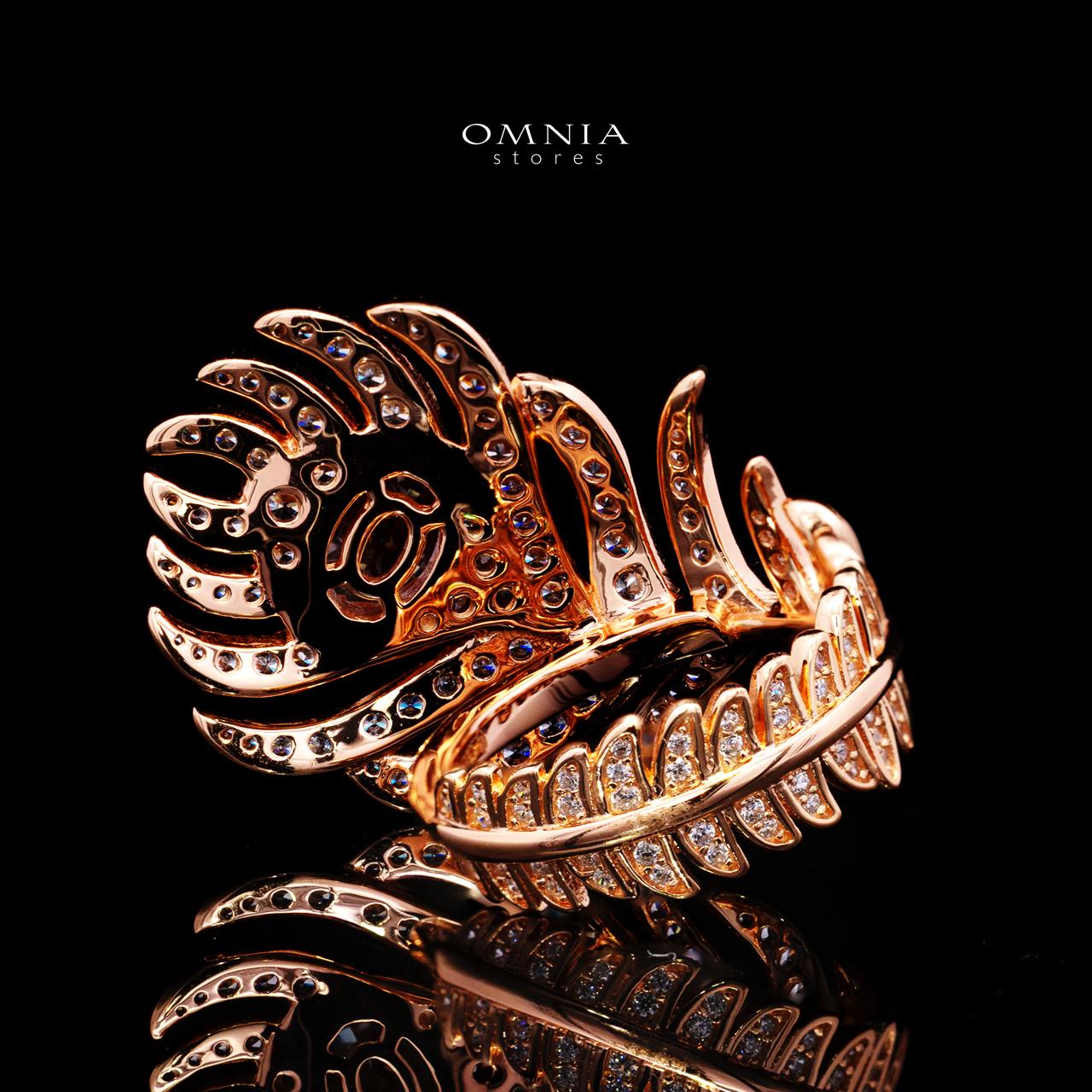 Teshi Rose Gold Ring with Certified High-Quality Premium Simulated Diamonds in 925 Sterling Silver