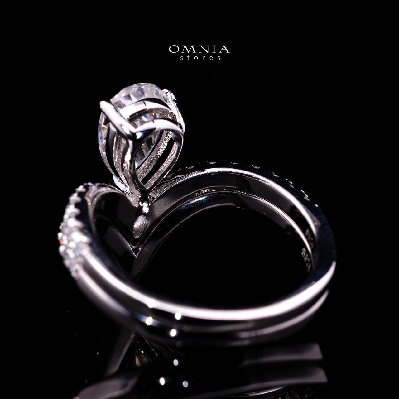 Katrin Pear-Cut Moissanite Ring 6x9mm (1.5CT) in 925 Sterling Silver