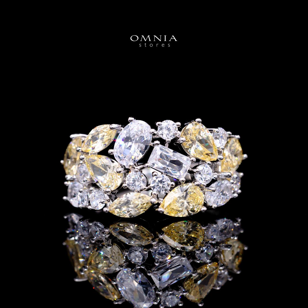 Maya Yellow Luxury Bridal Full Set with High-Quality Simulated Diamonds – Rhodium Plated