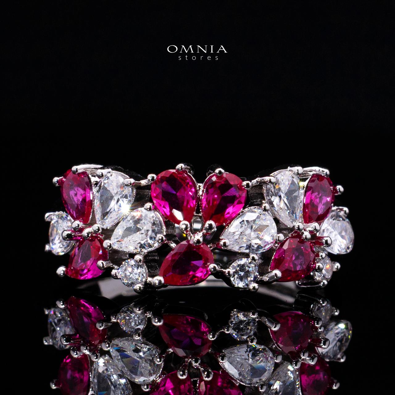 Safira Ruby Red Luxury Bridal Full Jewelry Set with High-Quality Premium Simulated Diamonds