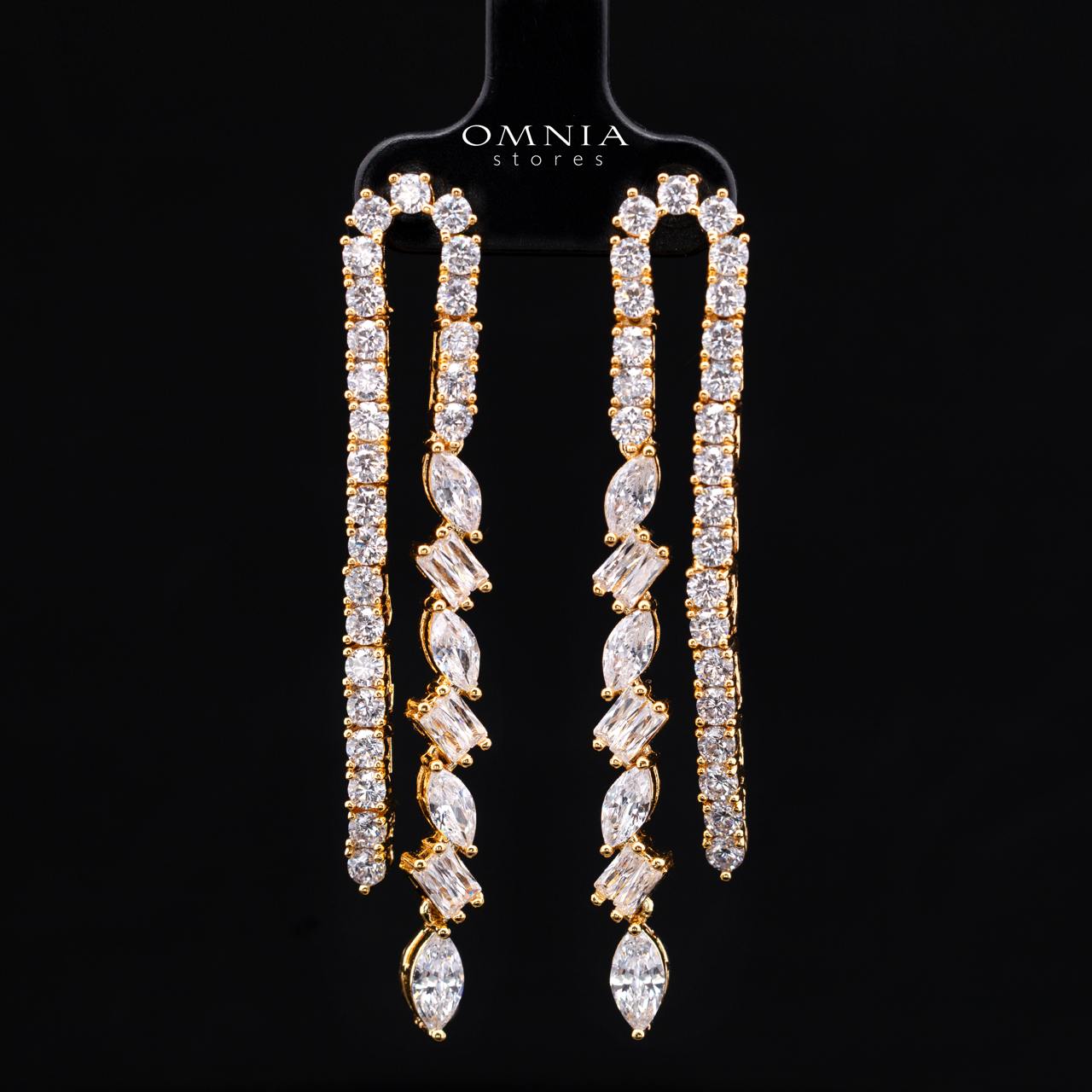 Alica Gold Bridal Full Set in Premium Rhodium-Plated Finish with High-Quality Zircon Stones
