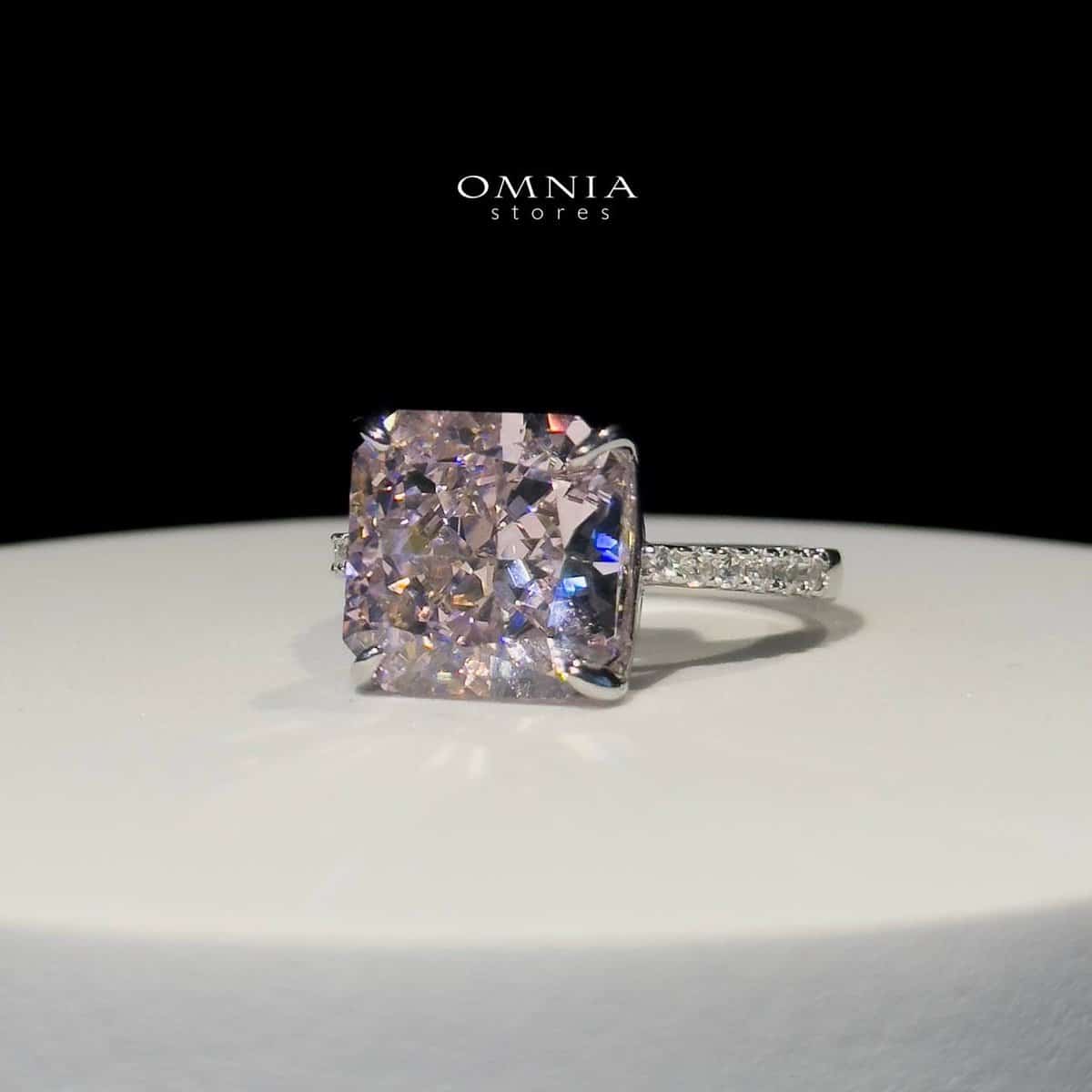 Omnia Beatrice Pink Ring 92.5 Pure Silver Jewelry in High Quality Simulated Diamonds - OMNIASTORES UAE