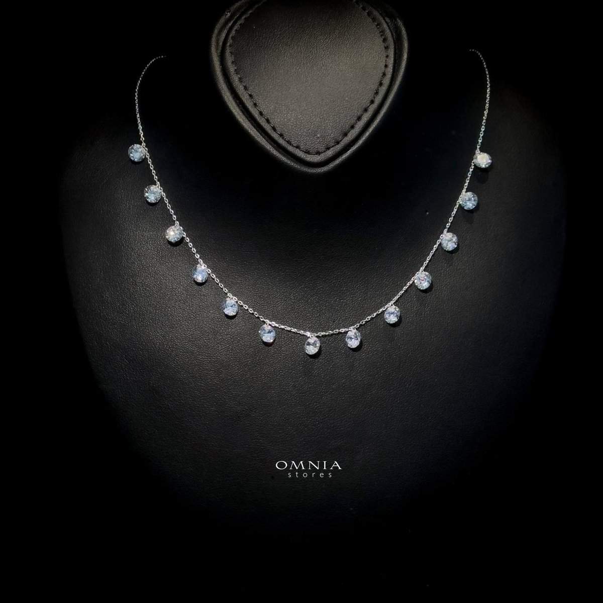 Omnia Anara White Necklace 92.5 Silver In High Quality Simulated diamonds - OMNIASTORES UAE