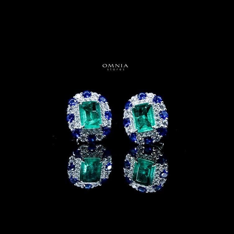 Omnia Shaya Earrings In 92.5 Silver High Quality Simulated Diamonds - OMNIASTORES UAE