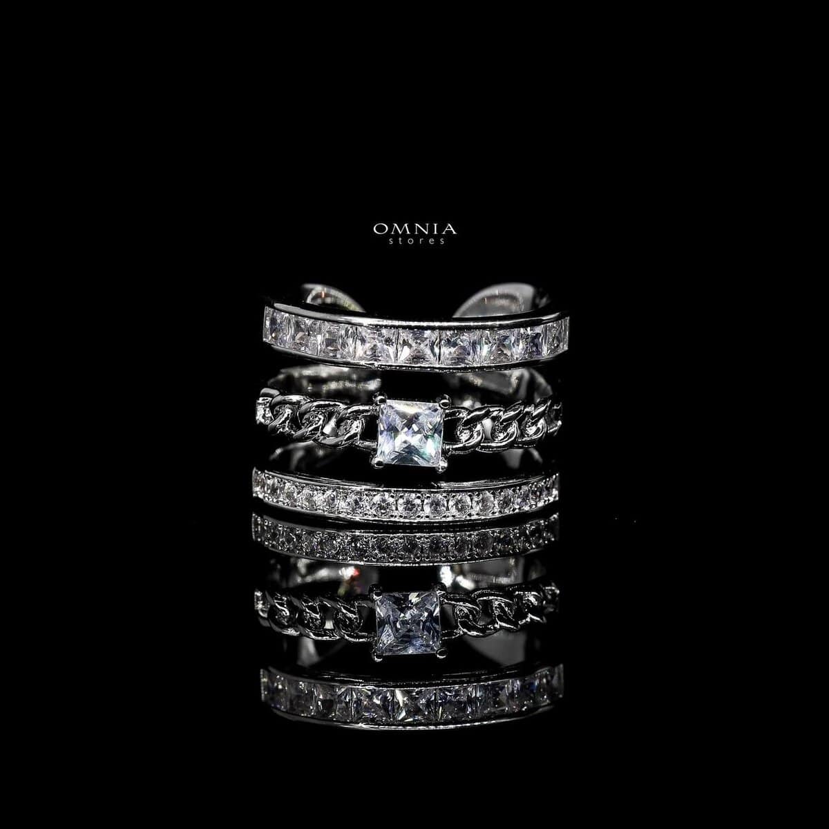 Omnia Asya Bangle and Ring Set in High Quality Zircon Stone - OMNIASTORES UAE