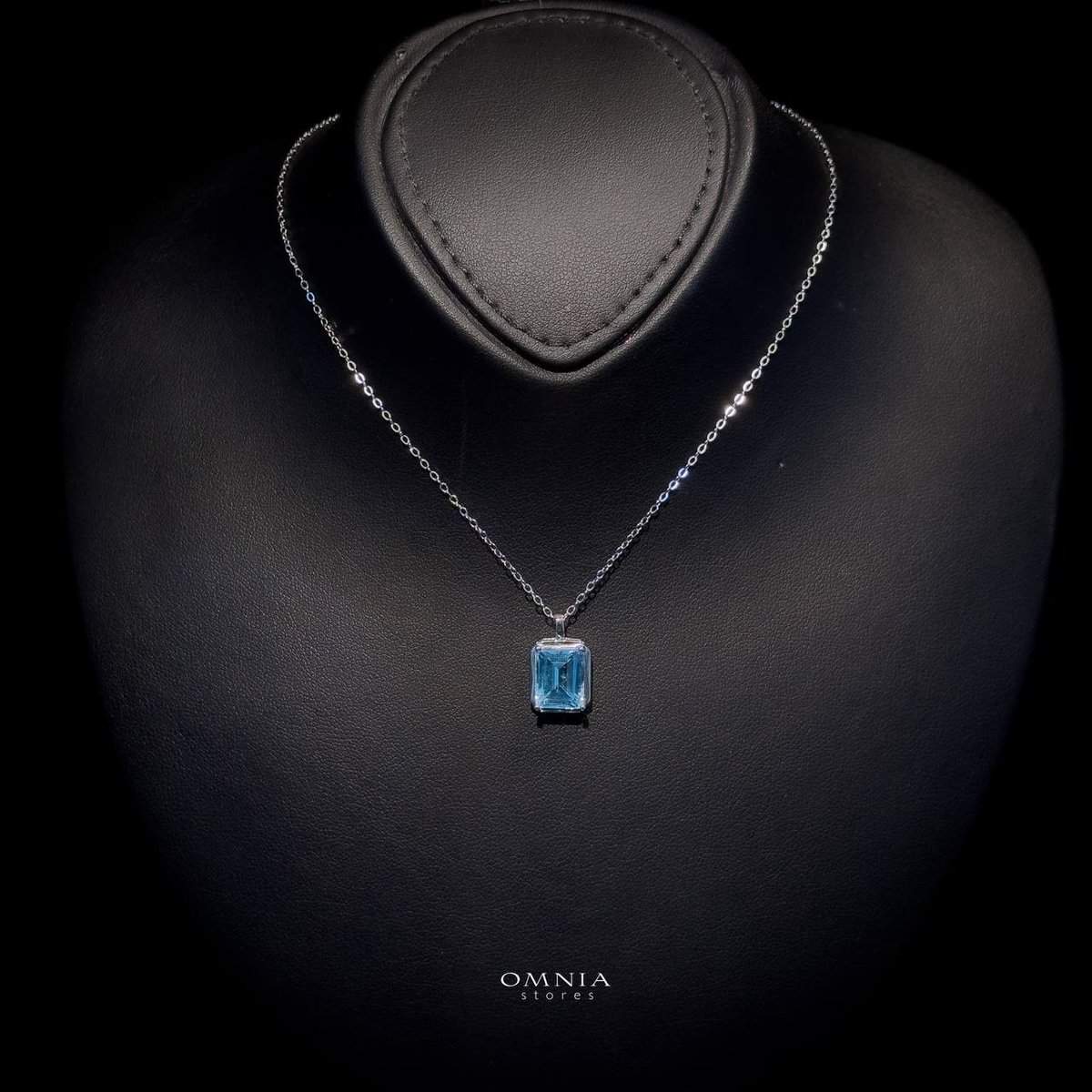 Omnia Munirah Necklace In 92.5 Silver High Quality Topaz Stone - OMNIASTORES UAE