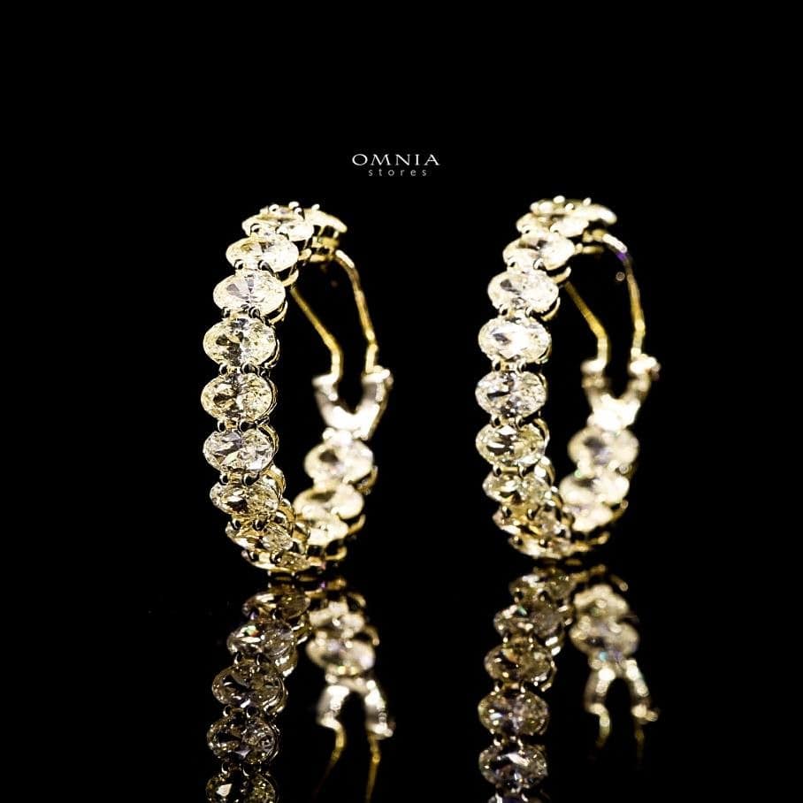 Omnia Asiri Earrings 925 Silver In High Quality Simulated diamonds - OMNIASTORES UAE