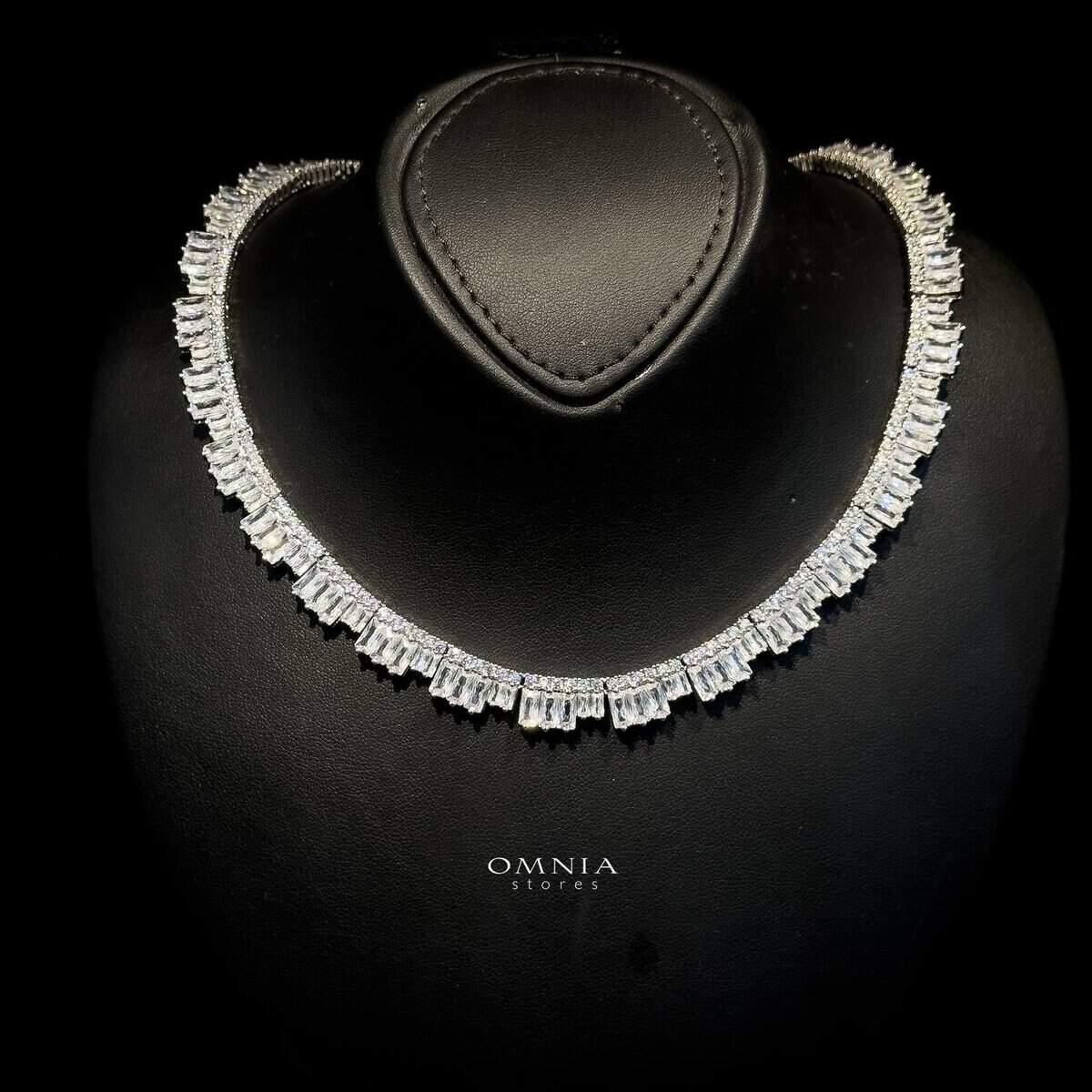 Omnia Izabella White Bridal Full Set High Quality Zircon Stone in Rhodium Plated - OMNIASTORES UAE