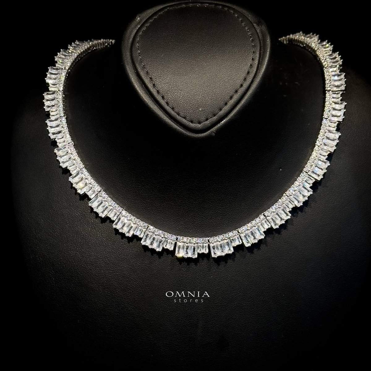 Omnia Izabella White Bridal Full Set High Quality Zircon Stone in Rhodium Plated - OMNIASTORES UAE