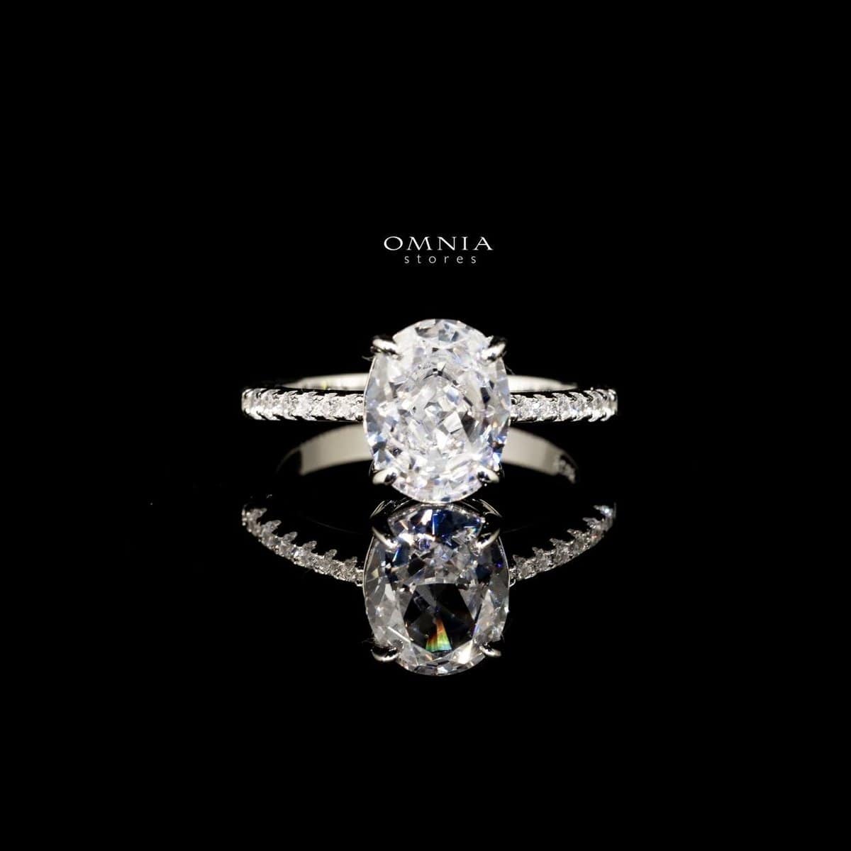 Omnia Bambina White Ring in 92.5 Silver High Quality Simulated diamonds - OMNIASTORES UAE