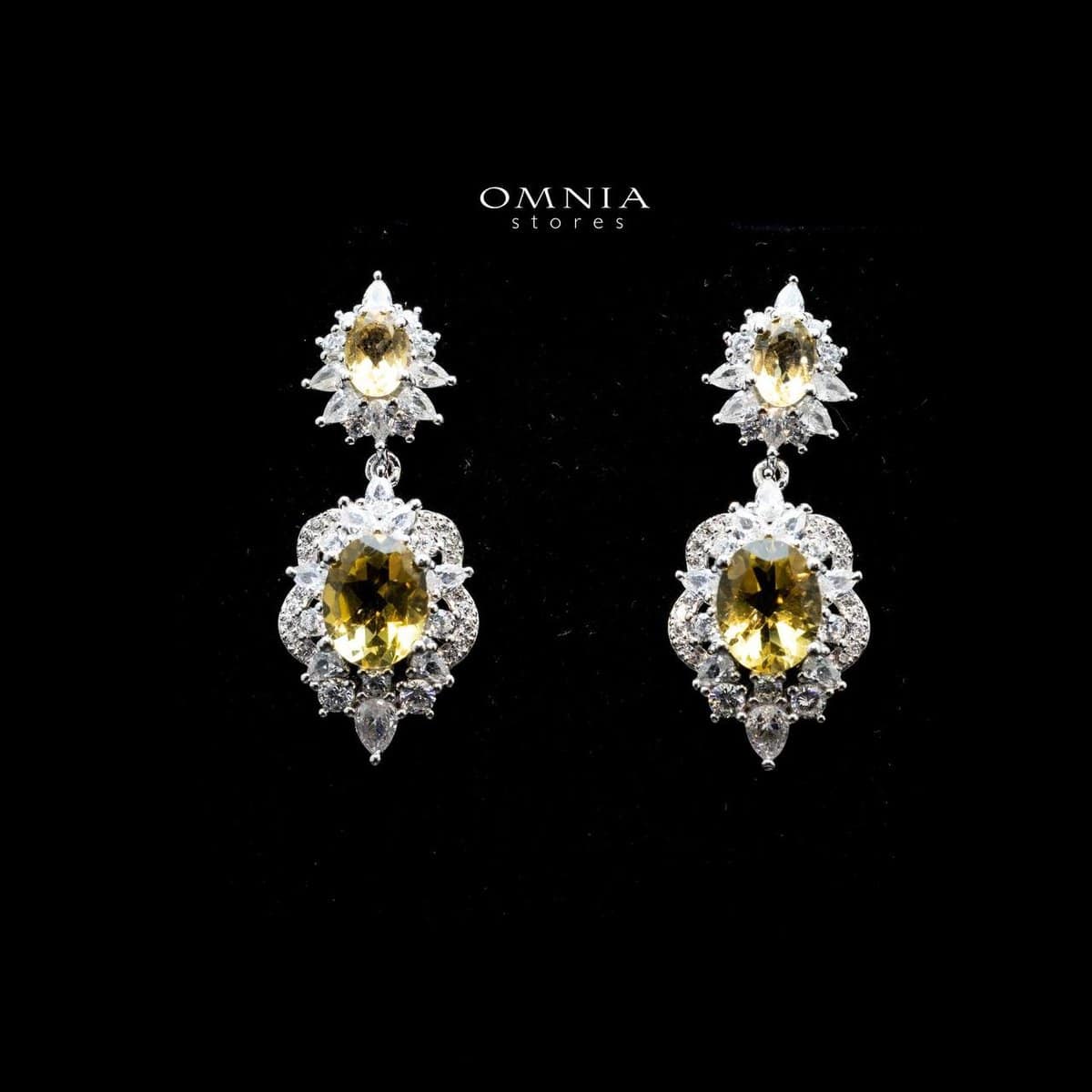 Omnia Reem Earrings In 92.5 Silver High Quality Natural tourmaline - OMNIASTORES UAE