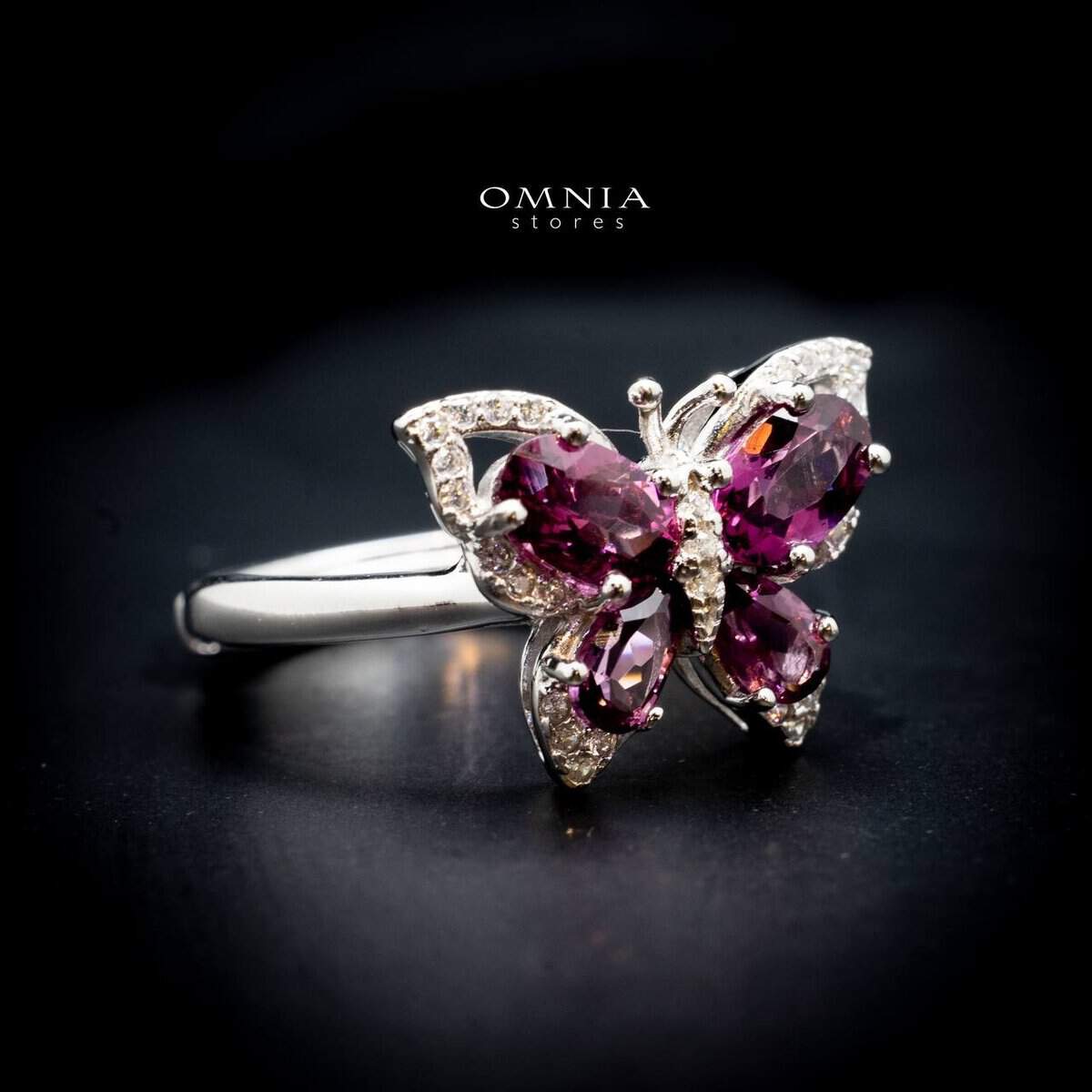 Omnia Taliyah Ring In 92.5 Silver High Quality Natural Stone - OMNIASTORES UAE