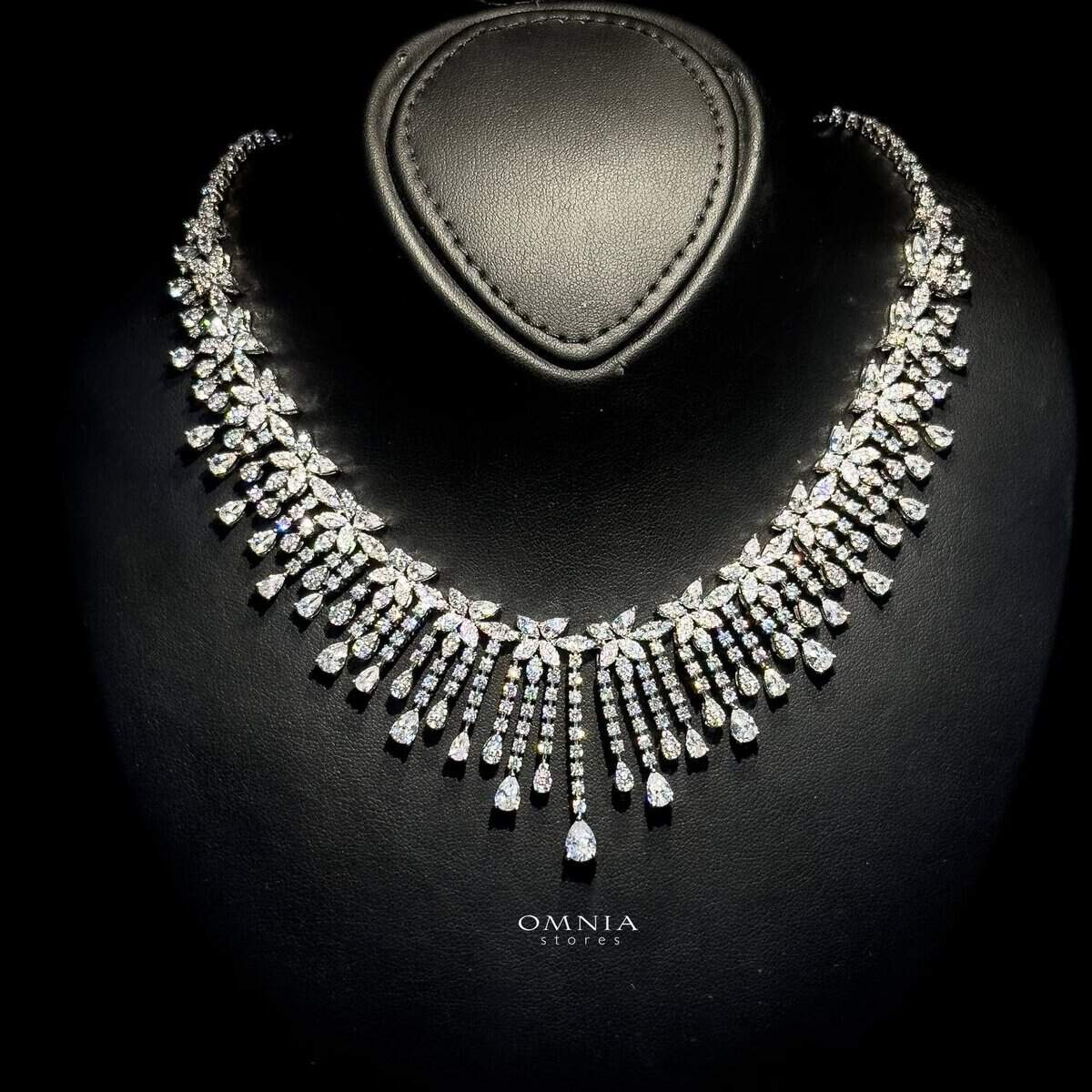 Omnia Kawthar White Luxury Bridal Full Set in High Quality Zircon Stones - OMNIASTORES UAE