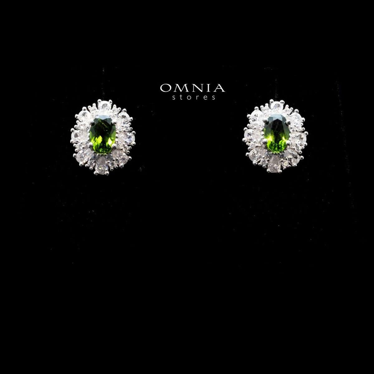 Omnia Jeana Earrings in 92.5 Silver High Quality Pyroxene Stone - OMNIASTORES UAE