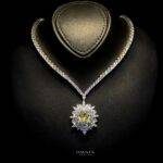 Omnia Thalia Yellow Necklace in 92.5 Silver High Quality Simulated diamonds - OMNIASTORES UAE