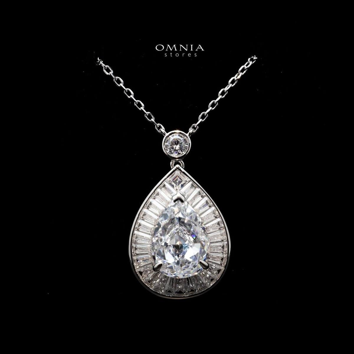 Omnia Asma Necklace in 92.5 Silver High Quality Simulated Diamonds - OMNIASTORES UAE