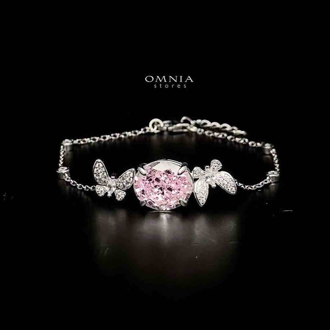 Omnia Maysun Pink Full Set In 925 Silver High Quality Simulated Diamonds