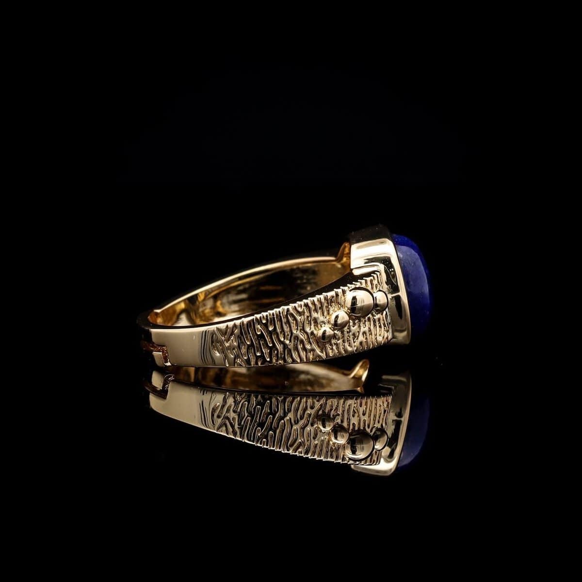 Omnia Nashita Blue Ring in High Quality Malachite Stone - OMNIASTORES UAE