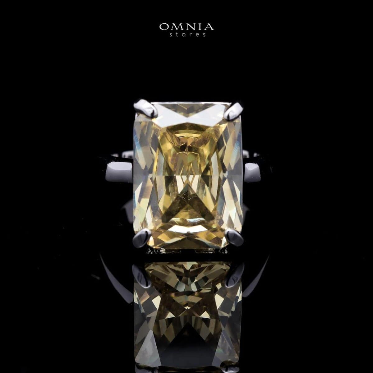 Omnia Audrey Yellow Bridal Full Set in High Quality Simulated Diamonds - OMNIASTORES UAE