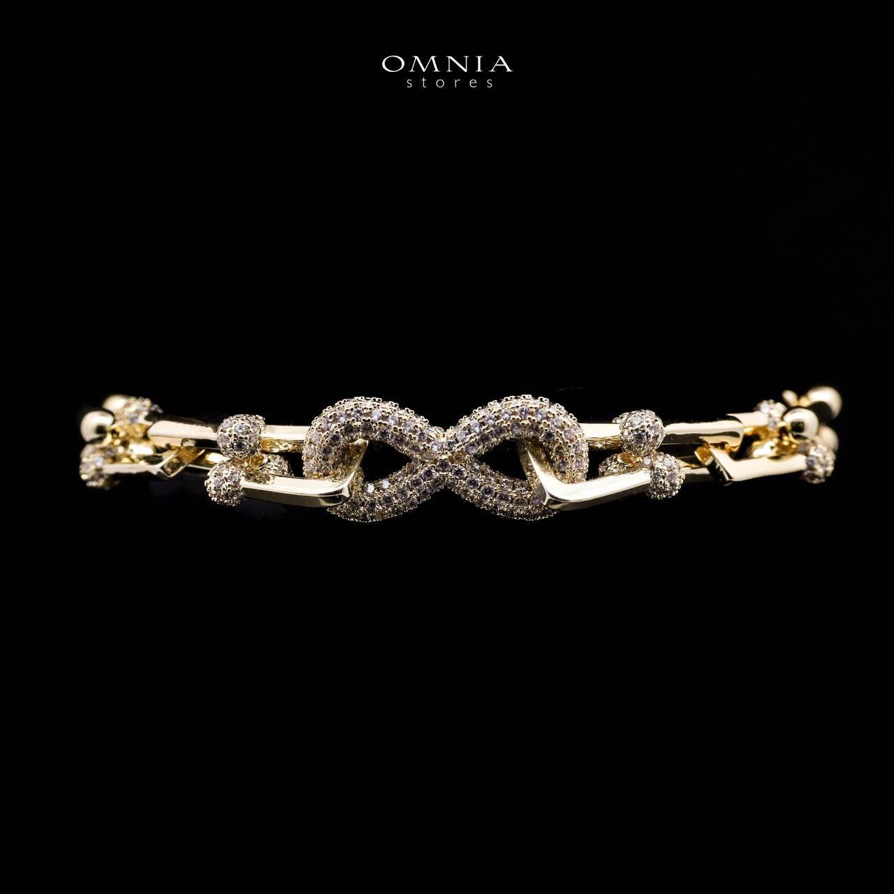 Omnia Infinity Chains Bridal Full Set with High-Quality Simulated Diamonds Gold Plated - OMNIASTORES UAE