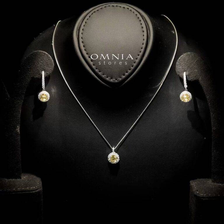 Omnia Yara Yellow Set in 925 Silver with High-Quality Ice Cut Stones - OMNIASTORES UAE