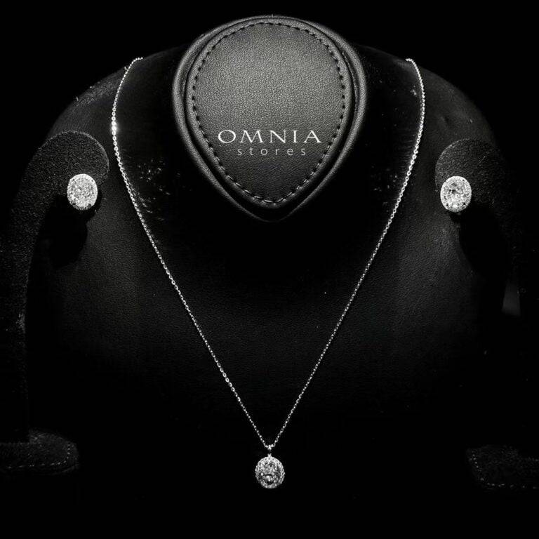Omnia Lucia White Set in 925 Silver with High-Quality Ice Cut Stones - OMNIASTORES UAE