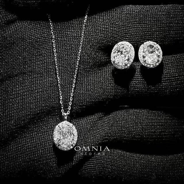 Omnia Lucia White Set in 925 Silver with High-Quality Ice Cut Stones - OMNIASTORES UAE