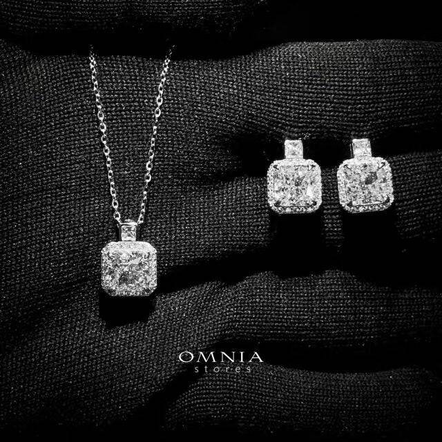 Omnia Sofia White Set in 925 Silver with High-Quality Ice Cut Stones - OMNIASTORES UAE