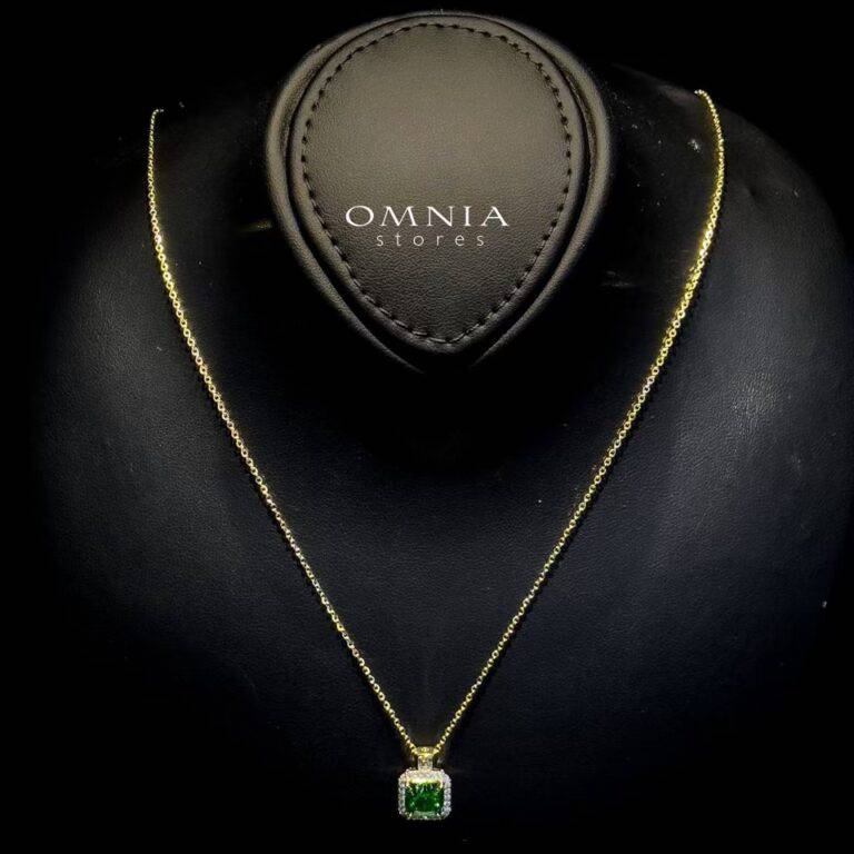 Omnia Gabriela Gold and Green Set in 925 Silver with High-Quality Ice Cut Stones - OMNIASTORES UAE