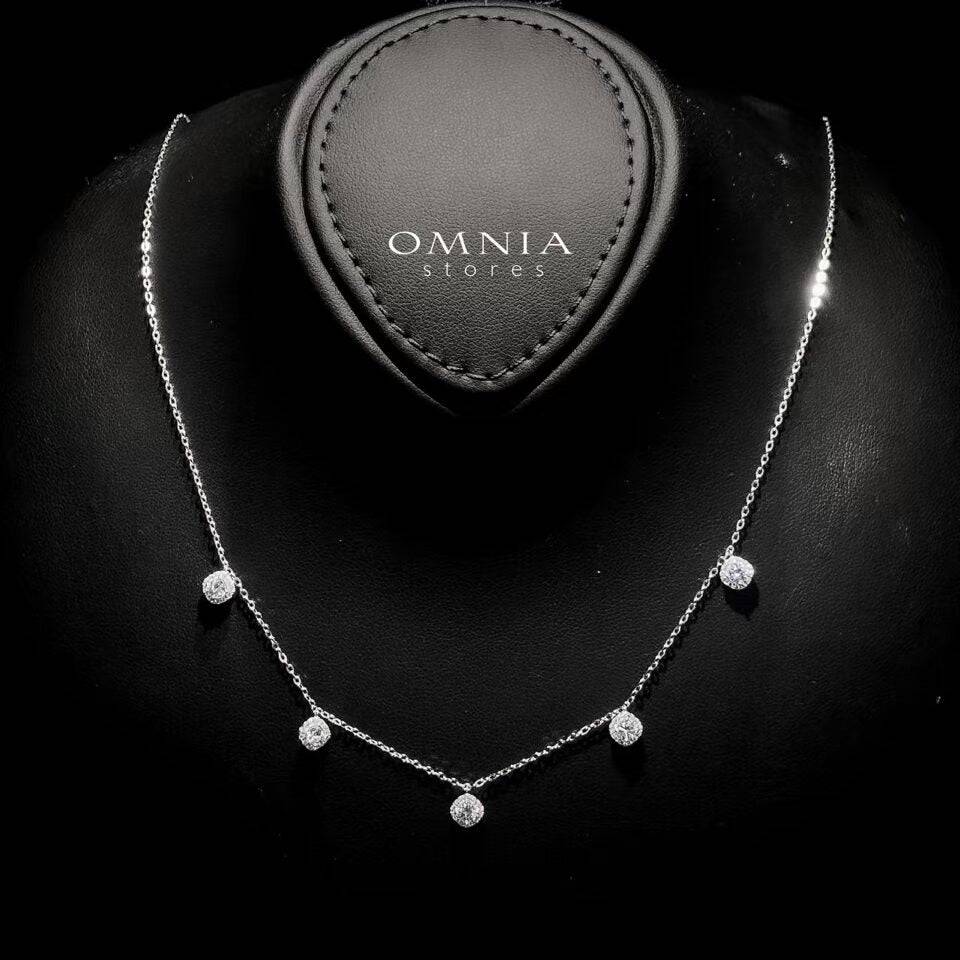 Omnia Tahani White Set in 925 Silver with High-Quality Zircon Stones - OMNIASTORES UAE