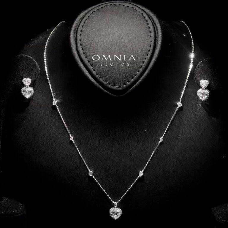 Omnia Nisreen White Set in 925 Silver with High-Quality Zircon Stones - OMNIASTORES UAE