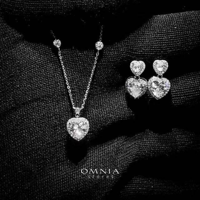 Omnia Nisreen White Set in 925 Silver with High-Quality Zircon Stones - OMNIASTORES UAE