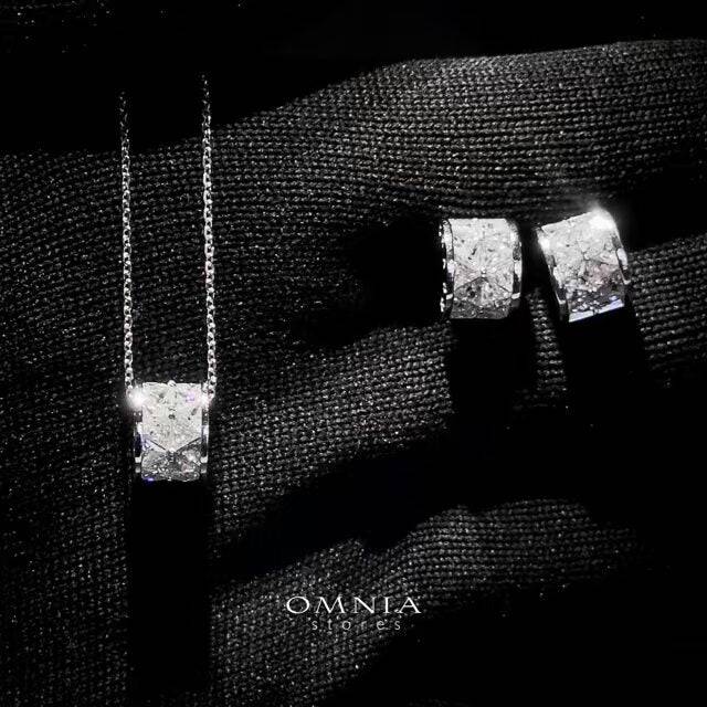 Omnia Celeste White Set in 925 Silver with High-Quality Zircon Stones - OMNIASTORES UAE