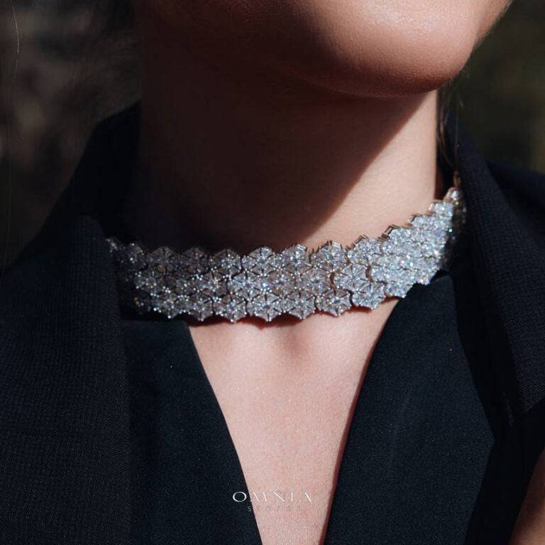 Omnia Saima Silver Set in 925 Silver with High-Quality Simulated Diamonds - OMNIASTORES UAE