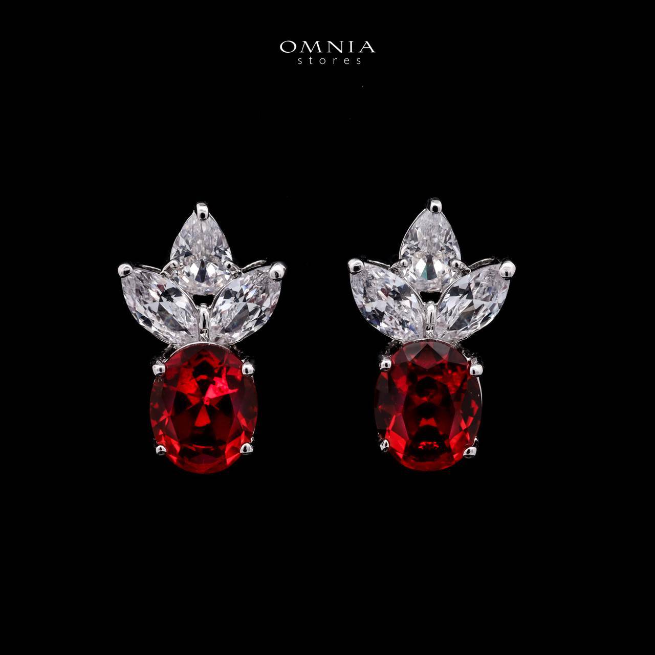 Omnia Buthaina Maroon Bridal Full Set High Quality Simulated Diamonds - OMNIASTORES UAE