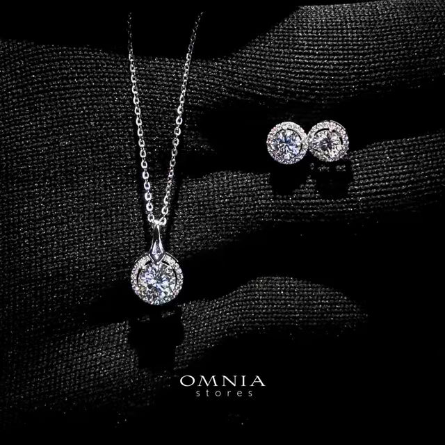 Omnia Noor White Set in 92.5 Silver with High-Quality Iced Cut Stone - OMNIASTORES UAE