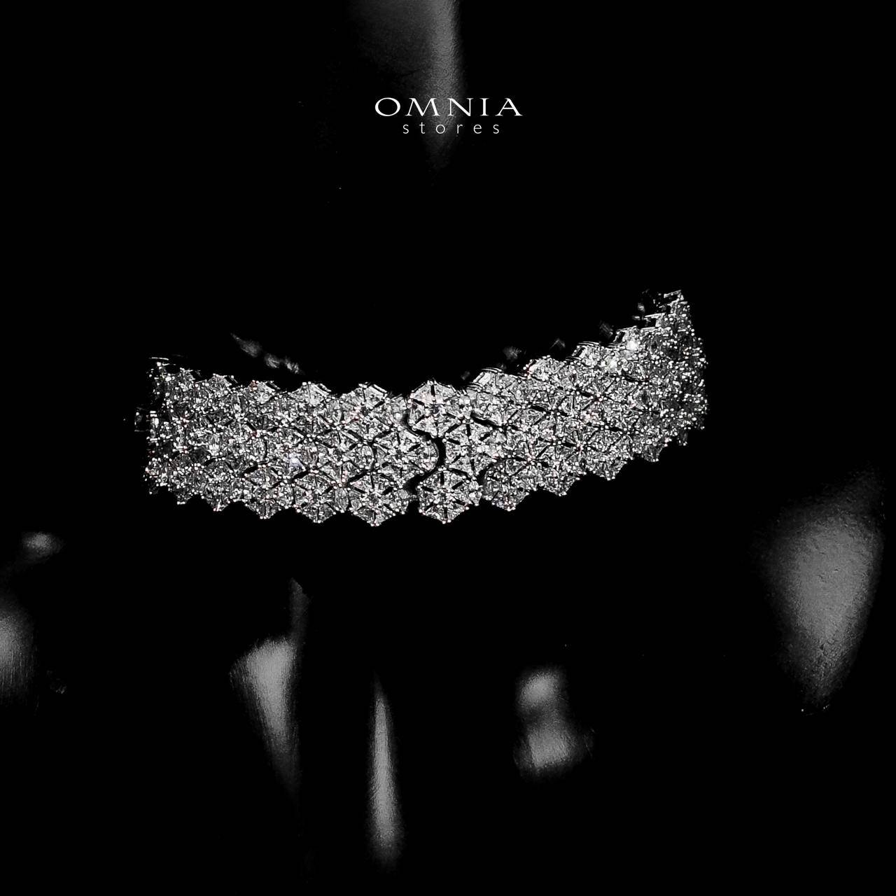 Omnia Saima Silver Set in 925 Silver with High-Quality Simulated Diamonds - OMNIASTORES UAE