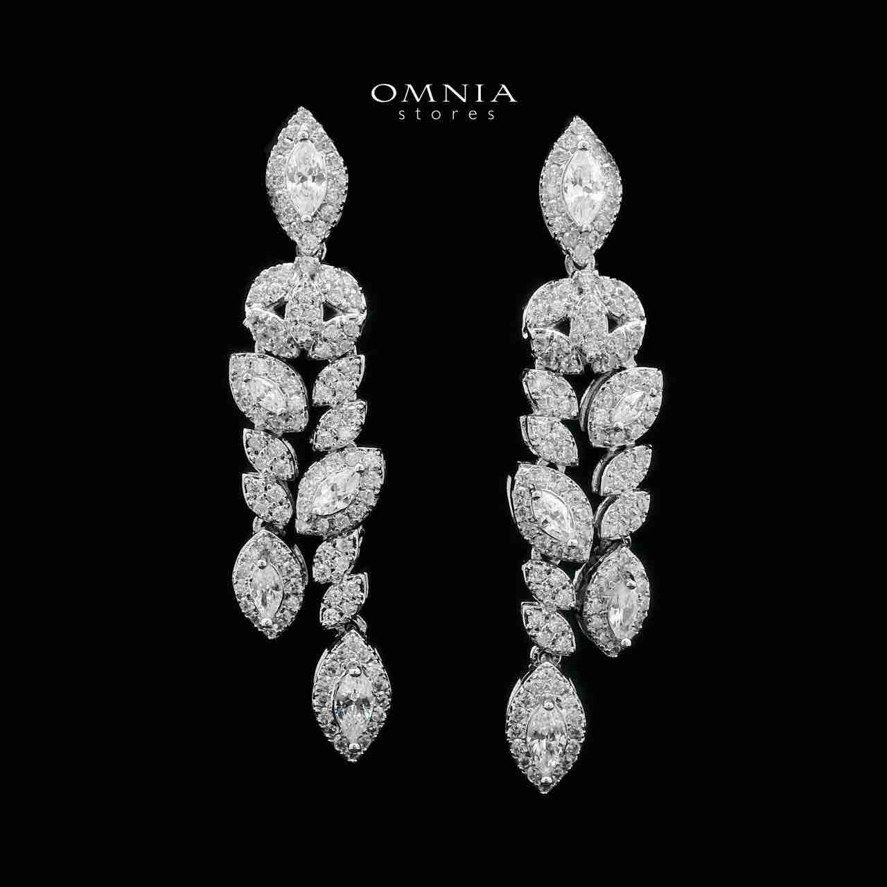 Omnia Nada White Bridal Full Set in High Quality Zircon Stone Rhodium Plated - OMNIASTORES UAE
