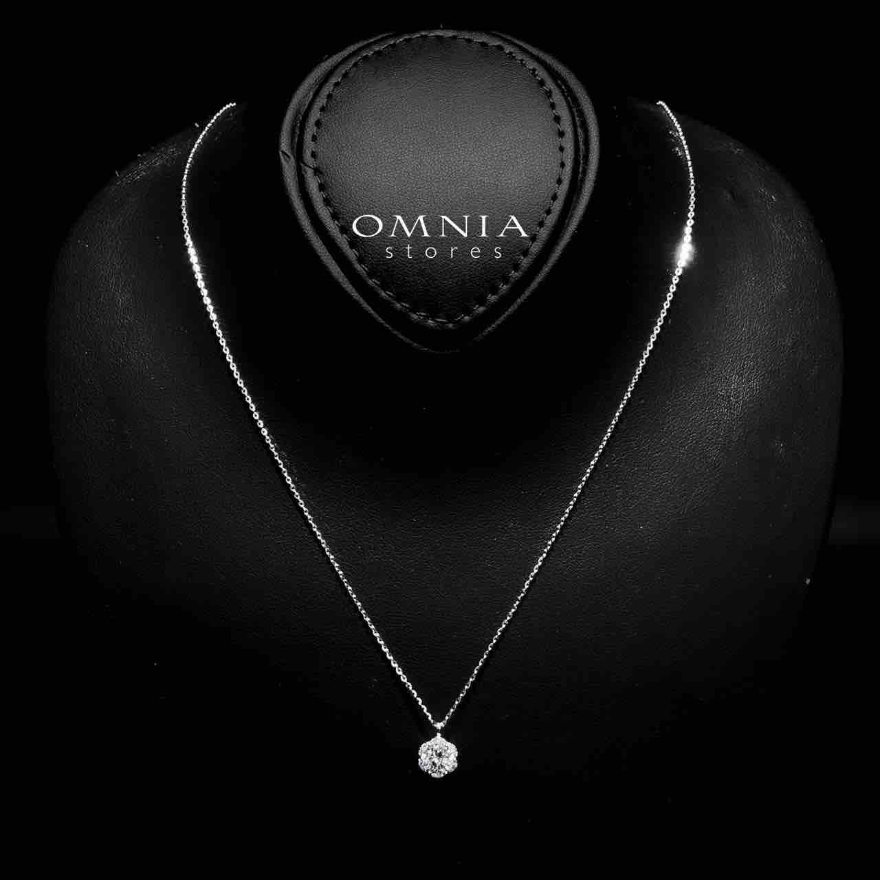 Omnia Atiqa White Pendant Necklace in 92.5 Silver with High-Quality Moissanite Stones - OMNIASTORES UAE