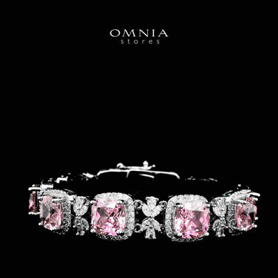 سوار أمنية فجر الوردي بحجر الزركون عالي الجودة مطلي بطلاء مقاوم للتآكل