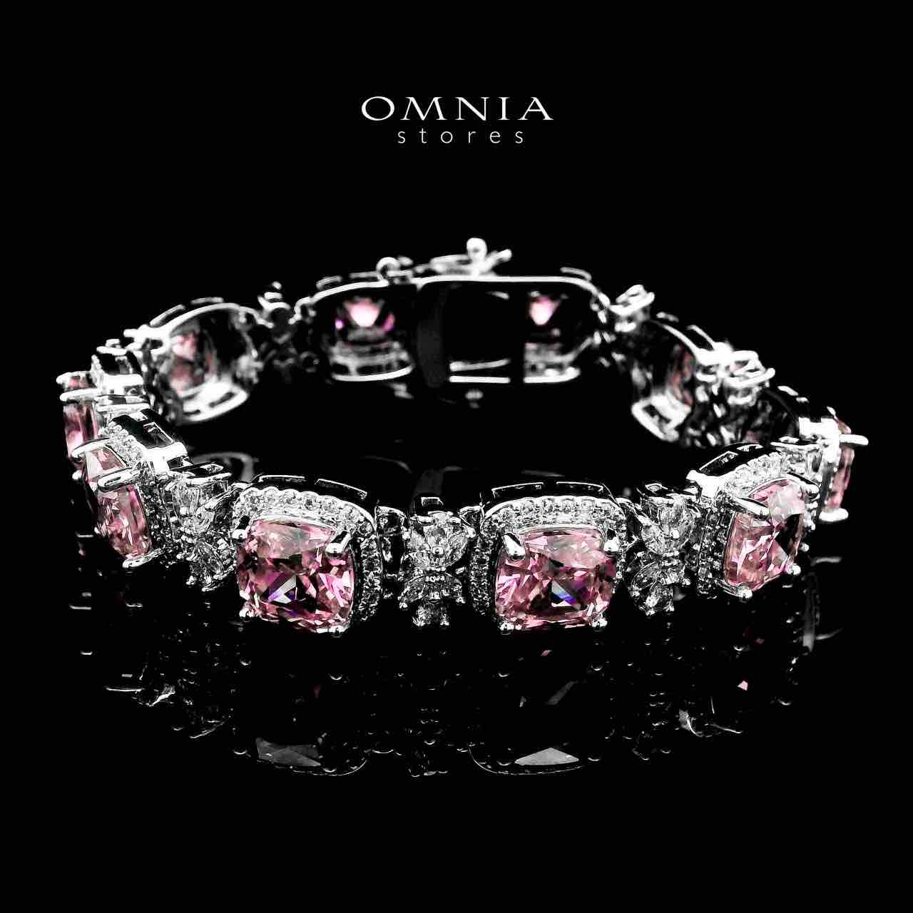 Omnia Fajr Pink Bracelet Set in High Quality Zircon Stone in Tarnish Resistant Plating - OMNIASTORES UAE