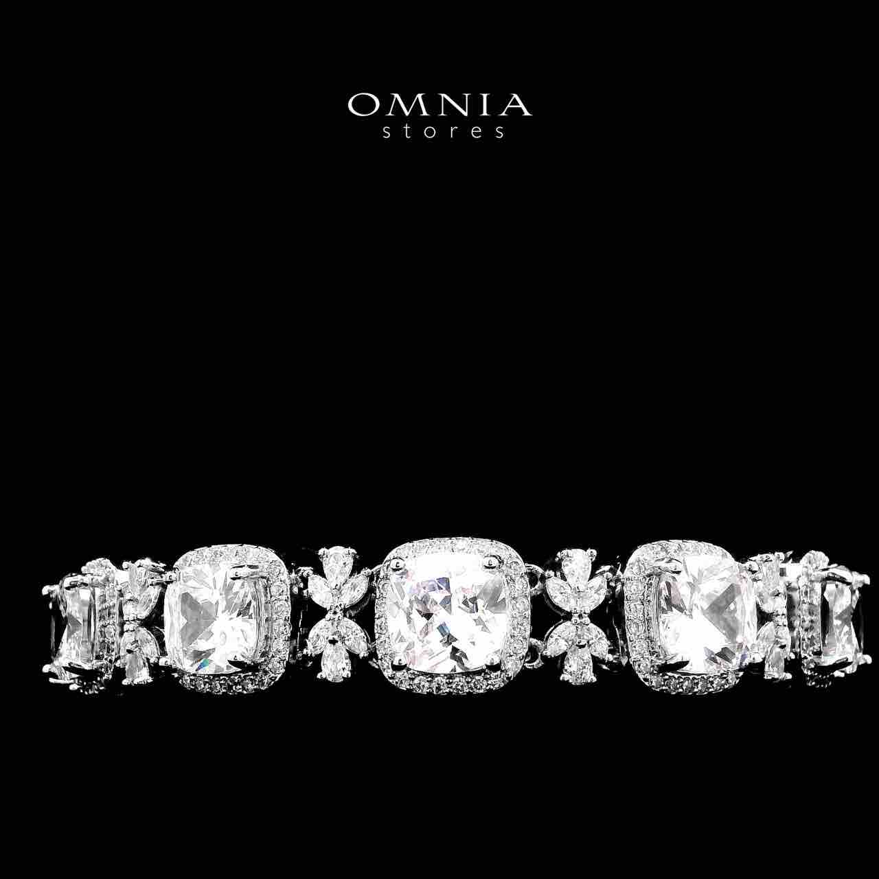 Omnia Fajr White Bracelet Set in High Quality Zircon Stone in Tarnish Resistant Plating - OMNIASTORES UAE