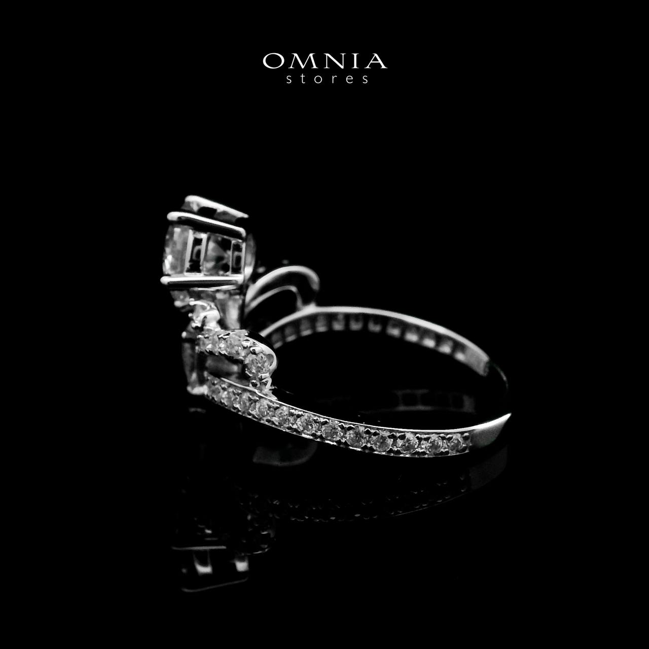 Omnia Joumana White Ring 92.5 Silver Certified in High Quality Moissanite Stone - OMNIASTORES UAE