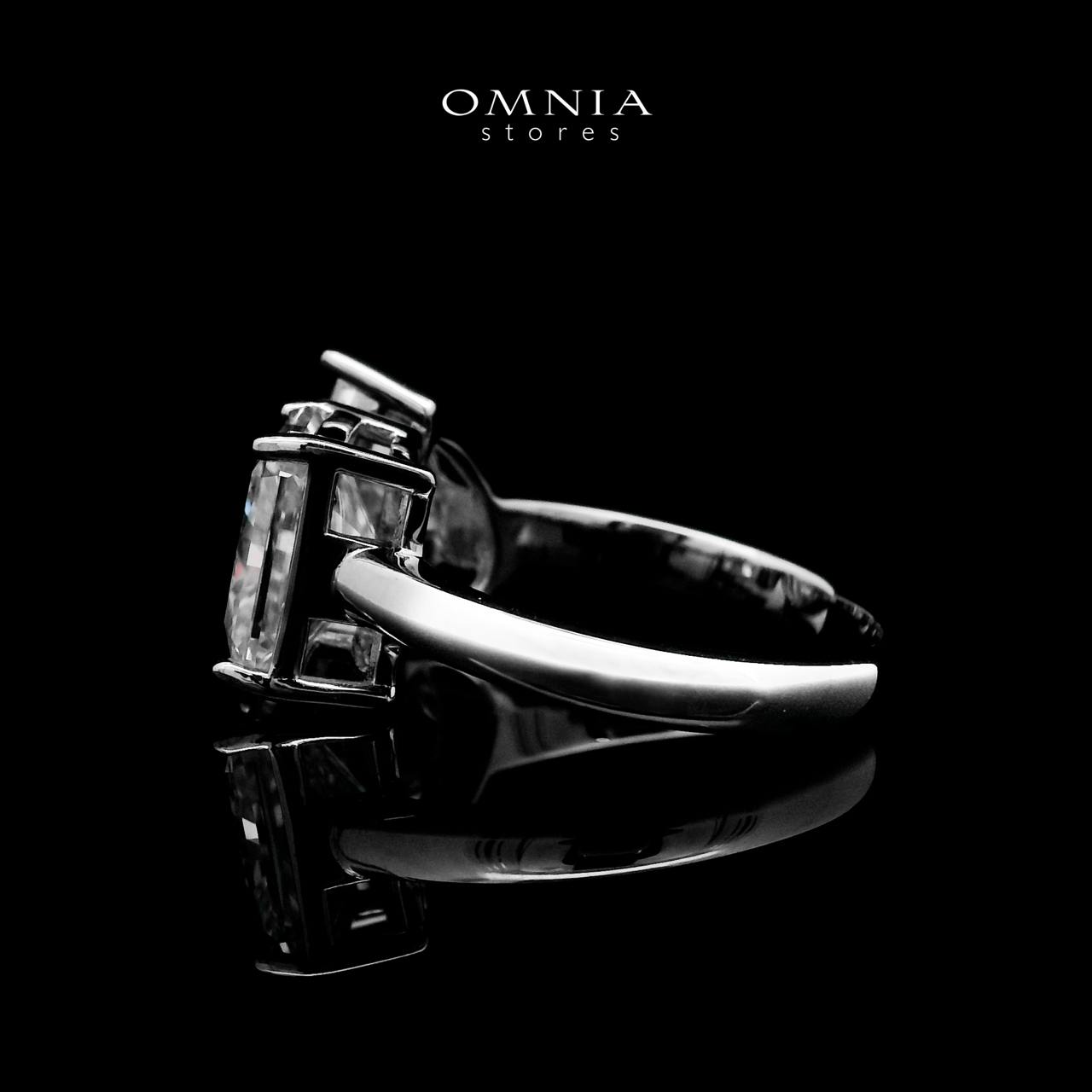 Omnia Ghaliah White Ring 92.5 Silver Certified in High Quality Moissanite Stone - OMNIASTORES UAE
