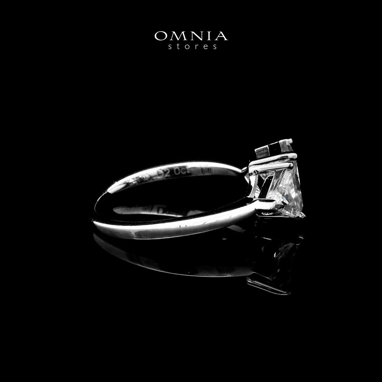 Omnia Ghazal White Ring 92.5 Silver Certified in High Quality Moissanite Stone - OMNIASTORES UAE