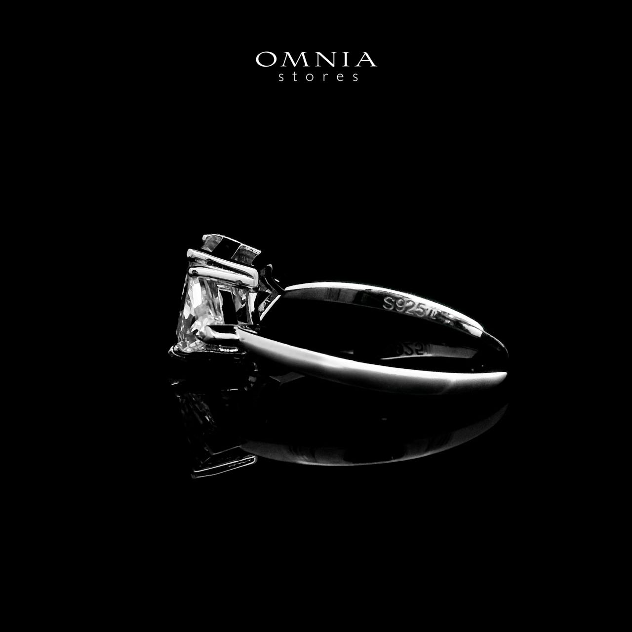 Omnia Ghazal White Ring 92.5 Silver Certified in High Quality Moissanite Stone - OMNIASTORES UAE