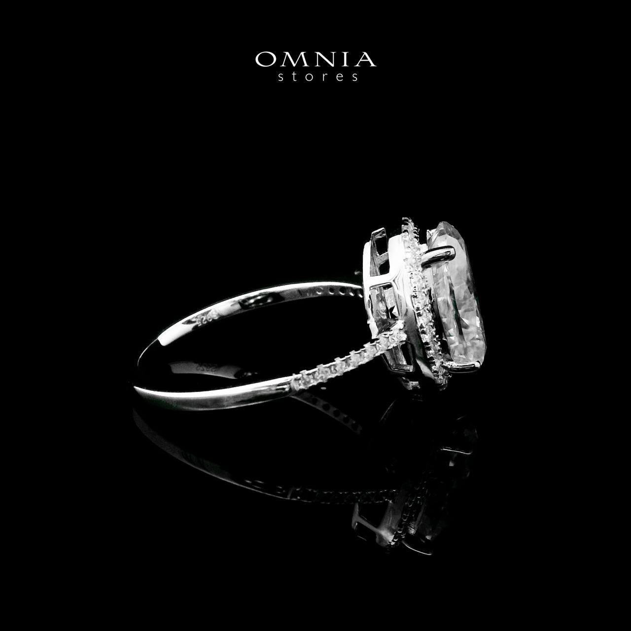 Omnia Hafsah White Ring 92.5 Silver Certified in High Quality Moissanite Stone - OMNIASTORES UAE